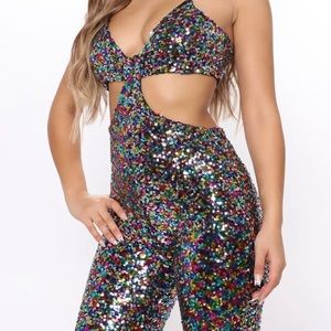 Multicolored sequin jumpsuit!